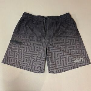 2/$20 Roots Gray Patterned Swim Trunks or Summer Shorts - Zippers - Stretch - L